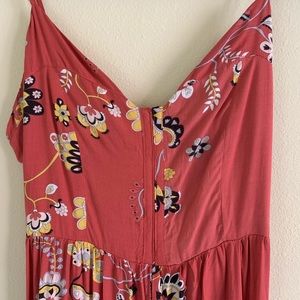 Pink Floral Print Jumpsuit